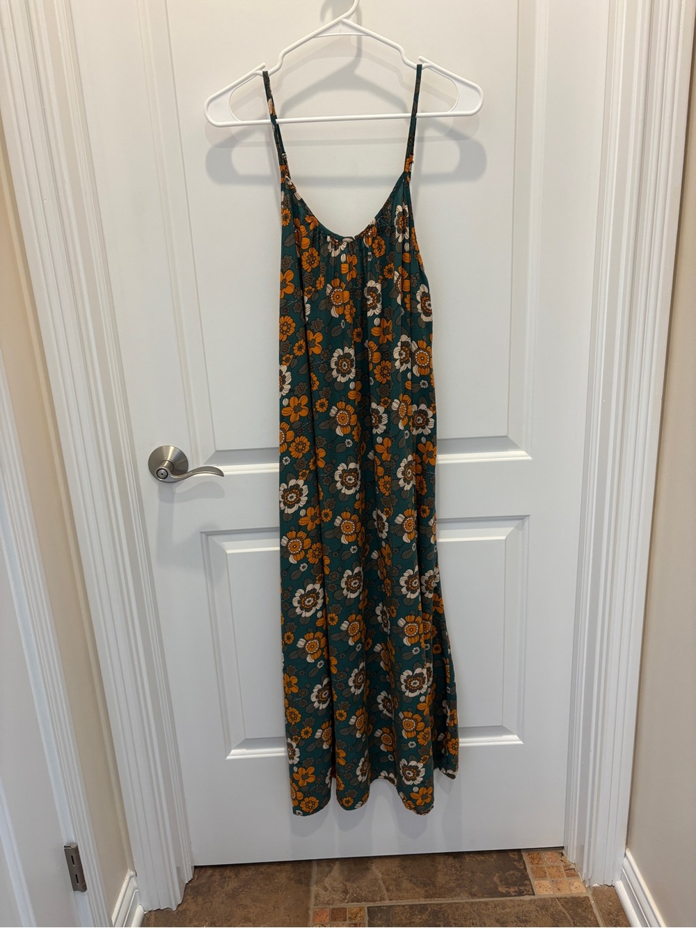 Natural Life Lizzie Midi Dress - Orange Retro Floral